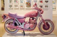 Knitted Pink Bike Socks Image 6