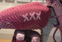 Knitted Pink Bike Socks Image 7