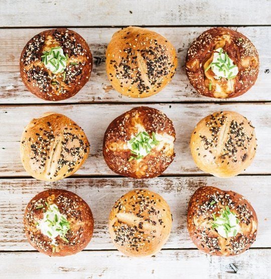Cheese-Filled Pretzel Bagels