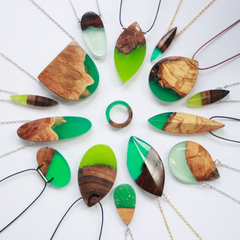 Semi-Natural Wooden Jewelry