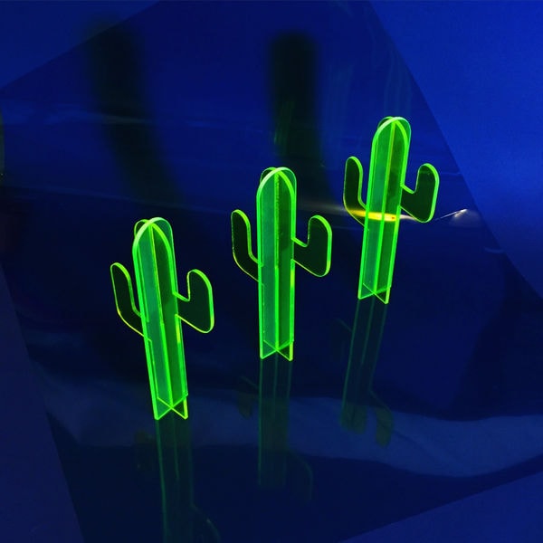 Fluorescent Cactus Lamps