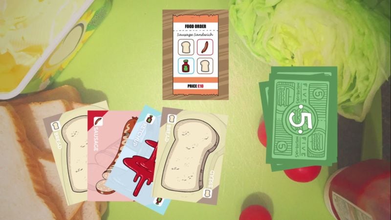 Sandwich-Building Card Games