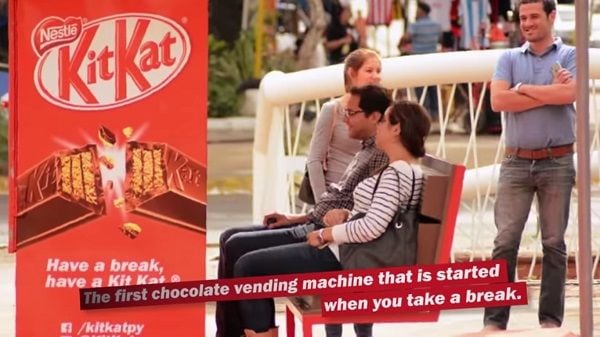Candy-Dispensing Public Benches