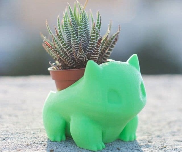 Printed Pokemon Planters : 3D Printed Bulbasaur Planter