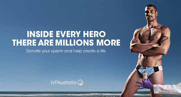 Heroic Sperm Donation Ads