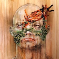 Moss-Covered Face Portraits Image 2