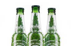 Leaf-Covered Beer Labels