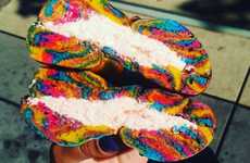 Colorful Rainbow Bagels