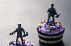 Zombified Confetti Cupcakes