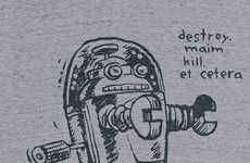 Doodled Robot T-Shirts