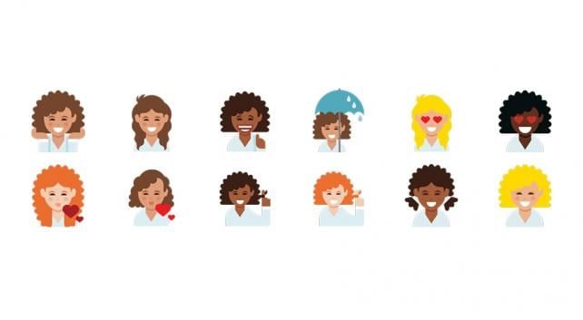 Curly-Haired Emojis