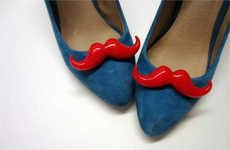 Mustached Shoe Decorations