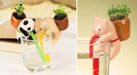 Straw-Sucking Animal Planters Image 2