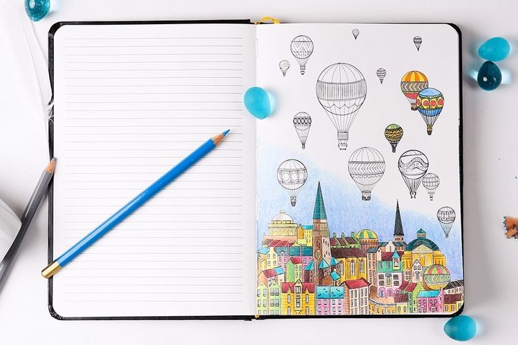Hybrid Coloring Notebooks