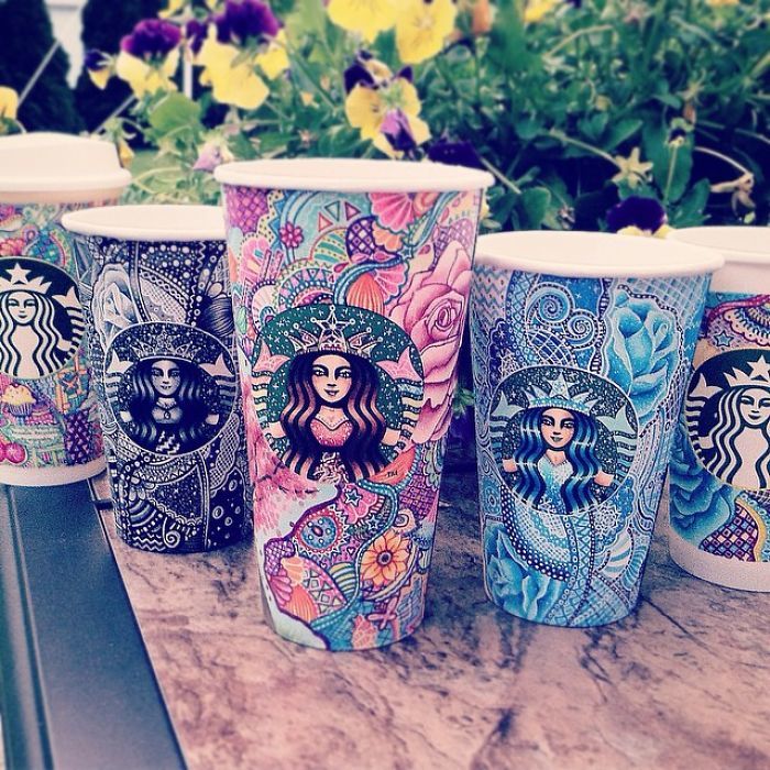 Glamorous Coffee Cup Art