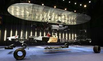 Hanging Honda F1 as Art
