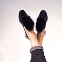 Festive Fur Slippers Image 3