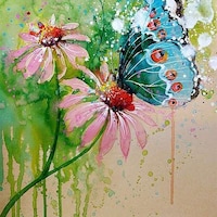 Splattered Watercolor Paintings Image 6