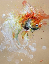 Splattered Watercolor Paintings Image 7