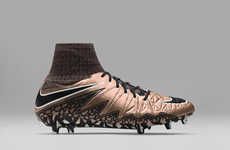 Metallic-Colored Soccer Boots
