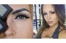 Glittery Eyebrow Coverage