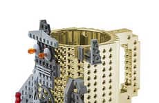 Metallic Building Block Mugs