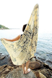 Oversized Map Scarves Image 3