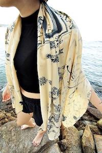Oversized Map Scarves Image 4