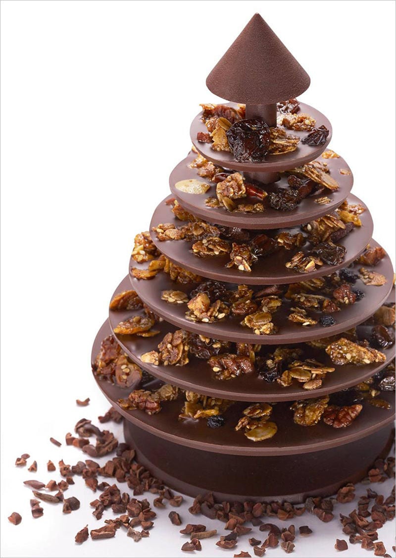 Flat-Packed Chocolate Holiday Trees
