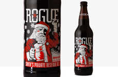 Santa-Clad Beer Branding