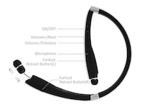 Retractable Wireless Headphones Image 6