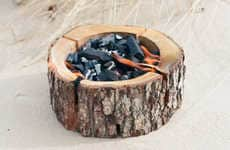 Disposable Tree Stump Grills