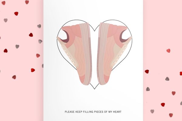 Sneaker-Themed Romance Cards