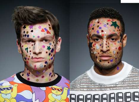Sticker-Covered Runway Shows