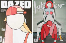 Hand-Painted Magazine Covers