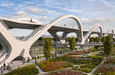 Luminous Ribbon-Inspired Bridges