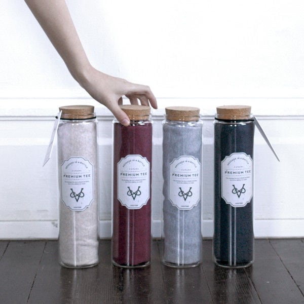 Bottled T-Shirt Packaging