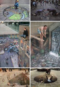 3-D Art Transforms Buildings-Graffiti and Sidewalk art Image 8