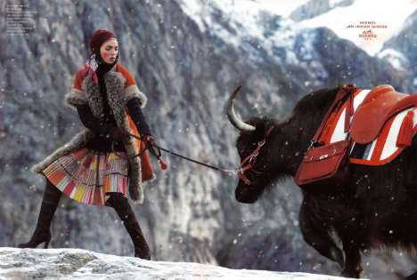 Snowy Mountain Fashion Ads