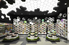 Hexagonal Grocery Merchandising