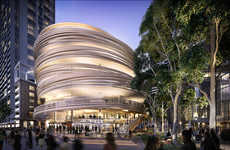 Curved Timber-Wrapped Towers