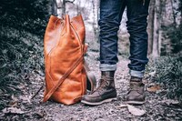 Rolltop Leather Rucksacks Image 6