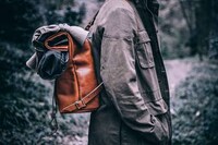 Rolltop Leather Rucksacks Image 7
