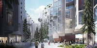 Pixelated Residential Buildings Image 2