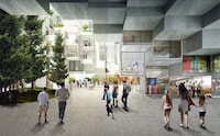 Pixelated Residential Buildings Image 3