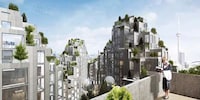 Pixelated Residential Buildings Image 6