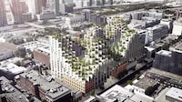 Pixelated Residential Buildings Image 8