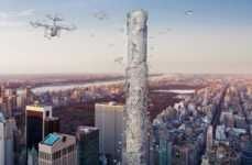 Delivery Drone Skyscrapers