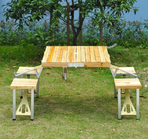Folding Suitcase Picnic Tables