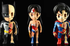 Dissected Superhero Figurines